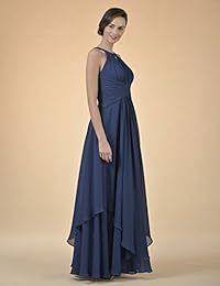 Alicepub - Vestido largo de gasa para dama de honor