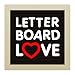Oak Frame Felt Letter Board with Letters (10