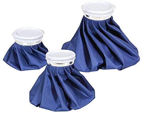Ice Bag Packs, 3 Pack Reusable Ice Bag Hot Water Bag for Injuries, Hot & Cold Therapy and Pain Relief, 3 Sizes, by Ashnna (6"/ 9"/ 11")
