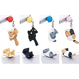 iAnko 4 Pcs (Whole Set) Cheese Tabby Cat Catching Ball Dust Plug Stopper Universal 3.5mm Anti Dust Earphone Jack Plug Cap for Iphone4/4s/5/6/6 Plus,ipod,ipad,htc,samsung S3 S4 S5
