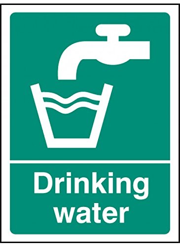Caledonia Signs 26007H Drinking Water Sign, Self Adhesive Vinyl, 300 mm x 250 mm