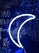 AIZESI Moon Light Night Moon Lamp Luna Neon Light Sign,Neon Lamps,Moon Kids Decor Moon Neon Room Wall Decoration for Girls Bedroom,Living Room,Christmas,Party as Kids Gift(Blue)