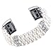 fastgo Compatible with Fitbit Charge 2 Band for Women, Elastic Stretchy Bling Beaded Replacement Bracelet Watch Band Compatible with Fit Bit Charge 2 HR Wrist Band(Pearl White)