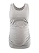 Liu & Qu Maternity Basic Tank Top Mama Clothes Sleeveless Women's Solid Side Ruching Vest