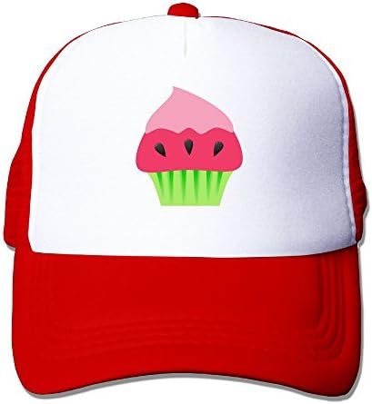 Vicop Strawberry Ice Cream Trucker Cap Summer Mesh Hat With Adjustable Strap Red