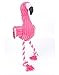 Pet Knots Squeak Plush Dog Toy Cat Toy,Puppy Chew Toy with Ropes,Teeth Clean Doll,Best Friend for Dog/Cat/Other Animals,15.7 Inch Flamingo Also For Kids Children