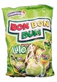 Wild Apple Flavored Colombian Bubble Gum Lollipops / Bon Bon Bum Chupeta Rellena de Chicle Sabor a Lulo 24 Pieces Per Bag 2 Pack