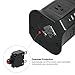 Power Strip Tower SAFEMORE Smart 8-Outlet 4-USB Surge Protector Desktop Power Plug Electrical Charging Station with 6.5ft Long Extension Cord with 4.2A USB for Home Office(Black)