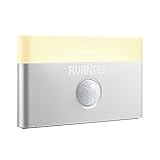 AVANTEK Rechargeable Battery-Powered Motion Sensor Light, Wall Mounted or Stick Anywhere with Adhesive Pads, Long Lasting & Energy Saving, Warm White