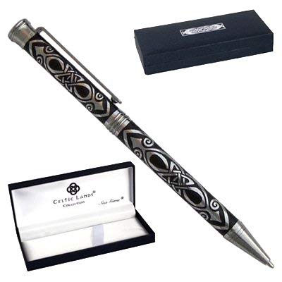 Deluxe Gift Boxed Pen for Men - Medieval Celtic Spear Etch Design