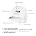 MiroPure 48W Nail Dryer LED UV Lamp Super Quick Curing with LCD Display Manicure Salon Tool for Gel Nail Polish with Infrared Sensor, 3 Timer Setting, 2 free Nail Files