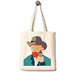 Andes Unique Tote Bag, Artistically Designed Image of Van Gogh Selfie, Washing Machine Safe Canvas Over the Shoulder Handbag