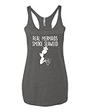 Panoware Women's Funny Graphic Tank Top | Real Mermaids Smoke Seaweed