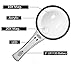 Neon 10X 20X Bifocal Double Lens Handheld 90mm Illuminated Magnifier Magnifying Glass Loupe with 2 LED Lights