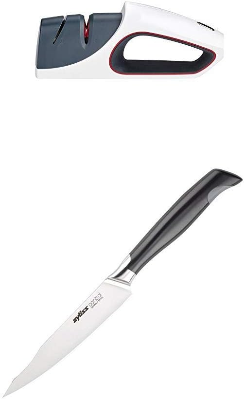 Zyliss Control Paring Knife 11.5 cm and Control Knife Sharpener Bundle