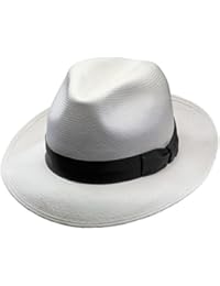 Borsalino Quenca Fino Panama Hat - Med. Brim-BleachBlack-60