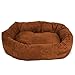 24 inch Rust Suede Bagel Dog Bed By Majestic Pet Productsthumb 2
