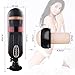 WeDol Male Masturbator Electric Automatic Heating Masturbation Cup with 10 Powerful Thrusting Modes 10 Massage Patterns 10 Speed Frequency & 4 Female Moans 3D Realistic Vagina