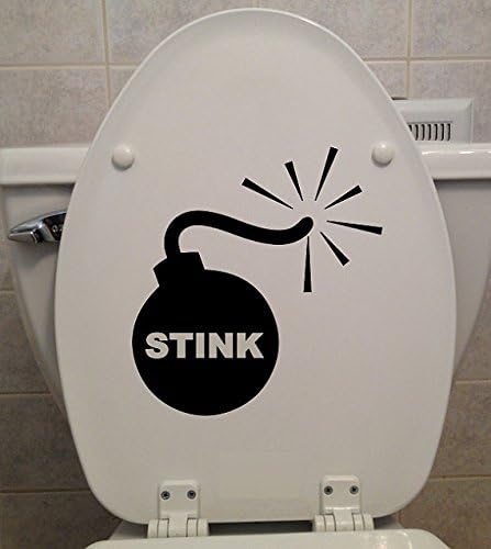 Stink Bomb - Toilet Seat Sticker - Car/Truck/Home/Computer/Bathroom Decal