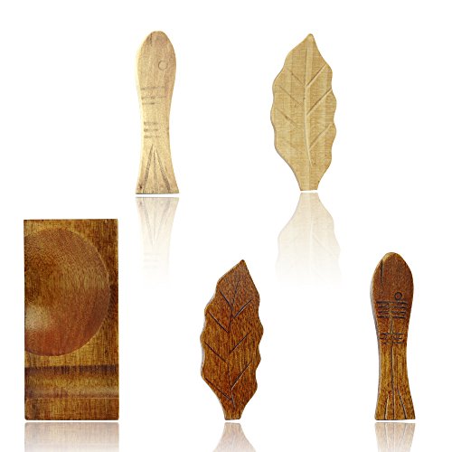 AOOSY Wood Chopsticks Holder Chopsticks Stand Rack Spoon Fork Rest Storage
