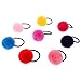 16 Pcs (8 Pairs) Pom Balls Elastic Hair Ties for Toddler Girls' Pigtail