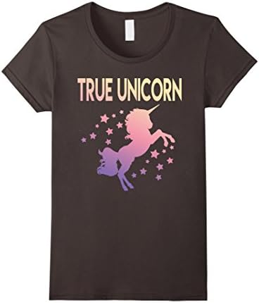 Women's Beautiful TRUE UNICORN with pastel clothes design shirt  Medium Asphalt