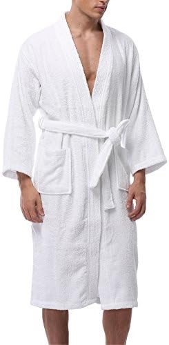 Giova Men's Terry Cloth Turkish Cotton Spa Bathrobe Sleepwear Long Robe
