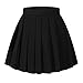 Beautifulfashionlife Girl's A-Lines Pleated High Waist Short Costumes Skirts(M,Black)