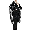 PrettyGuide Women's Evening Wrap Beaded 1920s Shawl Fringed Oversized Cover Up