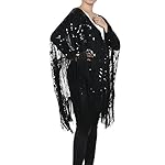 PrettyGuide Women's Evening Wrap Beaded 1920s Shawl Fringed Oversized Cover Up PrettyGuide Women's Evening Wrap Beaded 1920s Shawl Fringed Oversized Cover Up