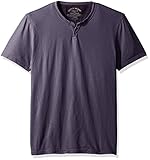Lucky Brand Men's Button Notch Neck Tee, Navy, X-Large