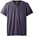 Lucky Brand Men's Button Notch Neck Tee, Navy, X-Large