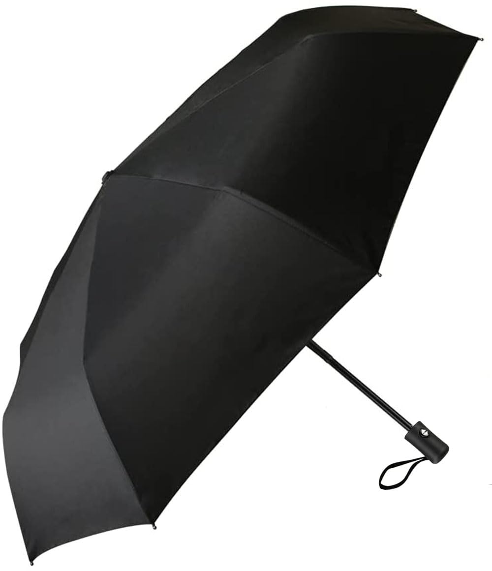 Windproof Umbrella Compact, Fast Drying, Sturdy [9 Ribs] Waterproof Reinforced Frame, Auto Open and Close, Non-slip Handle, Golf, Pocket, Travel Umbrella (UK-UNIQUE)