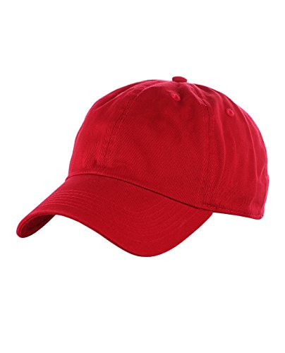 NYFASHION101 Unisex Adjustable 6-Panel Low-Profile Baseball Cap LOW100- Red