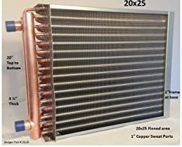 20x25 Water to Air Heat Exchanger With 1" Copper ports