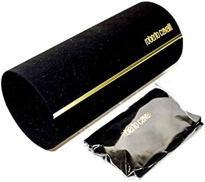Roberto Cavalli Black Round Eyeglass Case