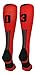 MadSportsStuff Player Id Jersey Number Socks Over The Calf Length Red and Black