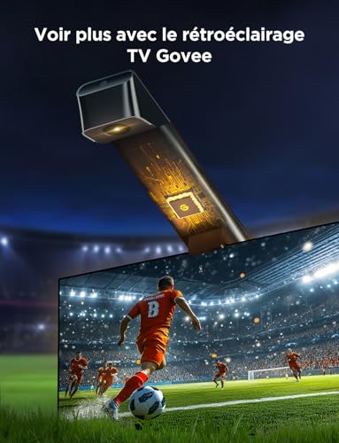 Govee TV Backlight 3 Lite Fisheye Correction Sync for 75-85 inch TV Ambilight RGBICW 5M WiFi LED Strip with Camera, 4 in 1 Lamp, Voice and App Control