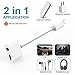 Lightning Jack Headphone Adaptor Charger for 8/8 Plus iPhone 7/7 Plus/iPhone X 10/iPad/iPod Earphone Adapter Headphone Aux Audio & Charge Adaptor,Connector Lightning Cable Suppor iOS 11 System