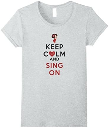 Womens Keep Calm and Sing On Karaoke Shirt Small Heather Grey