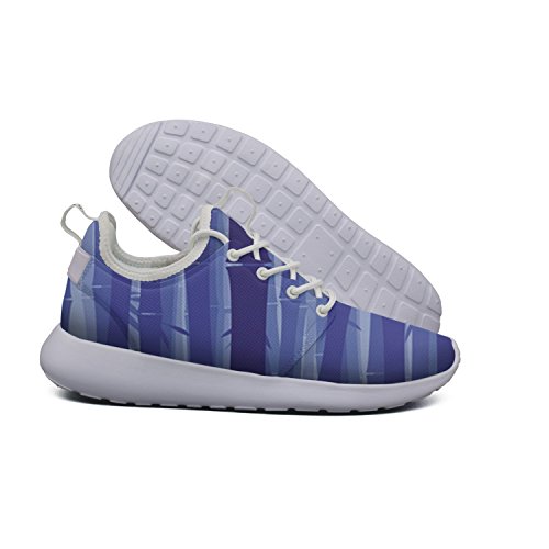 Ether Dobbin Women's Bamboo Night Background Elastic Lightweight Running Shoes Breathable Mesh Walking Sneakers