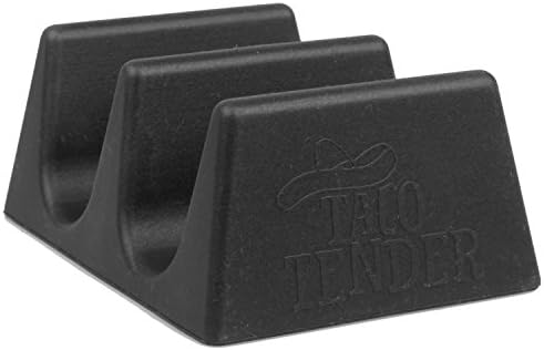 Taco Tender- Black Silicone Taco Holder - Holds 2 Tacos Each - Oven, Dishwasher and Microwave safe