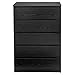 Scottsdale 5-Drawer Chest Dresser (Black)