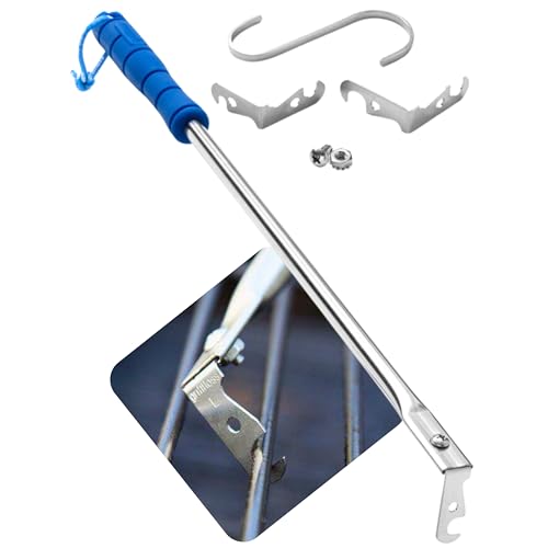 Premium Grill Scraper for Outdoor Grill with Round Grates - Bristle Free