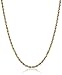 Amazon Essentials 14k Yellow Gold Solid Diamond-Cut Rope Chain Necklace (2.0mm), 22