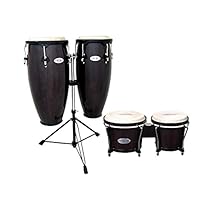 Toca Synergy Conga Set with Stand and Bongos Transparent Black
