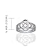 Celtic Triquetra Trinity and Flower Knot Eternity Sterling Silver Ring Size 11(Sizes 4,5,6,7,8,9,10,11)