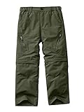 Asfixiado Boys Cargo Pants,Kids Casual Quick Dry Hiking Fishing Convertible Trousers