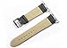 iStrap Alligator Grain Calf Leather Band for Apple Watch 44mm 40mm Series 6 5 4 3 2 1 Sport Edition - Black Brown Replacement Strap with Steel Buckle for iWatch 38mm 42mm