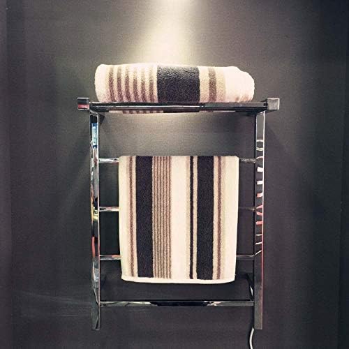 爆売りセール開催中 便利さ電気タオルウォーマー4 4ハードワイヤードプラグイン加熱タオル掛け浴室壁掛けポリッシュ タオル掛け